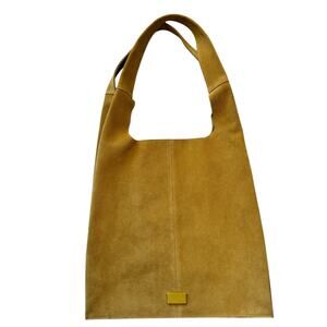 SHINOLA Detroit Gold Suede Shoulder Bag